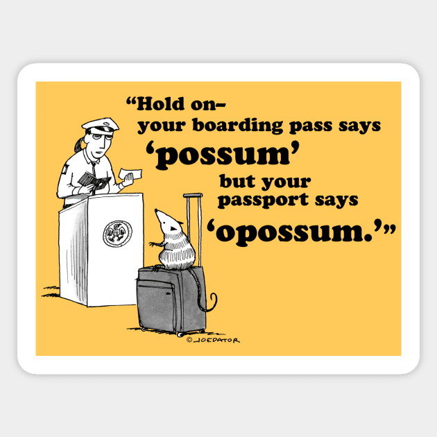 Possum/Opossum Sticker by Joedator